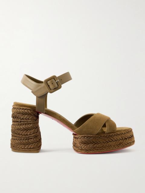 Calakala 85mm Suede Cross Upper Platform Sandal