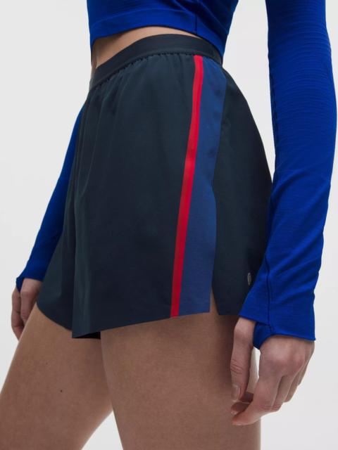 High-Rise Split Short 3" *Stripe