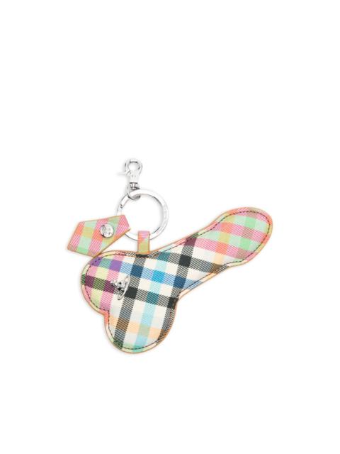 plaid-pattern keyring