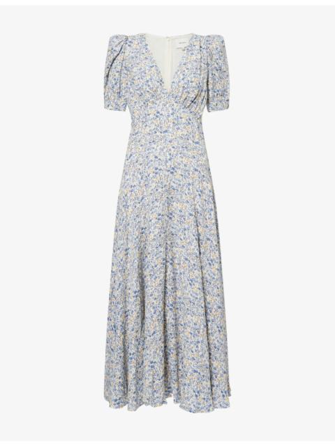 Naira Floral Woven Maxi Dress