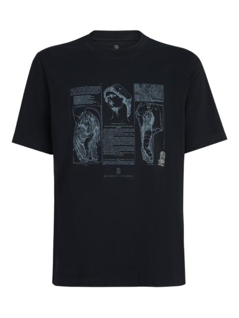 print crew-neck T-shirt