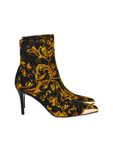 90mm Baroque-print stiletto boots
