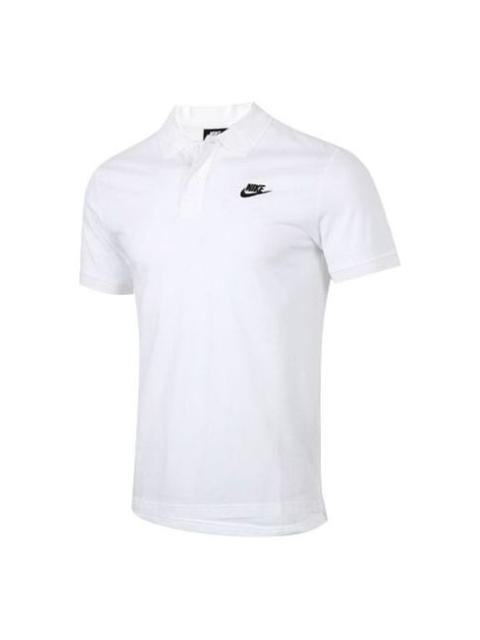 Nike Sportswear lapel Short Sleeve Polo Shirt White CJ4457-100