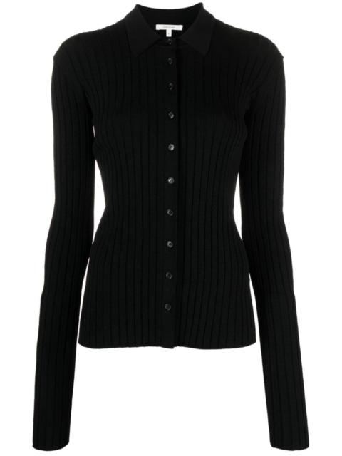 straight-point collar pleated top
