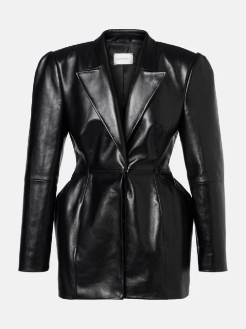 Leather blazer