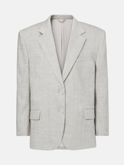 Oversized linen and wool blazer