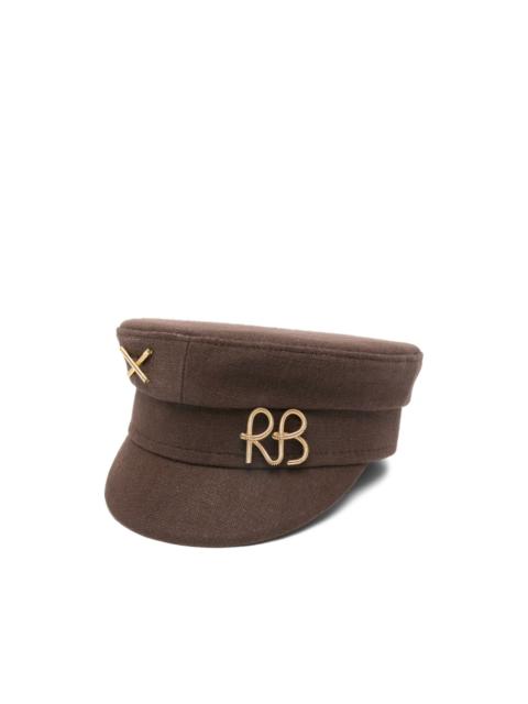 logo-plaque baker hat