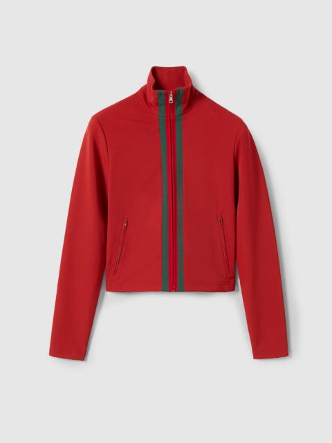 Stretch nylon zip jacket with Web