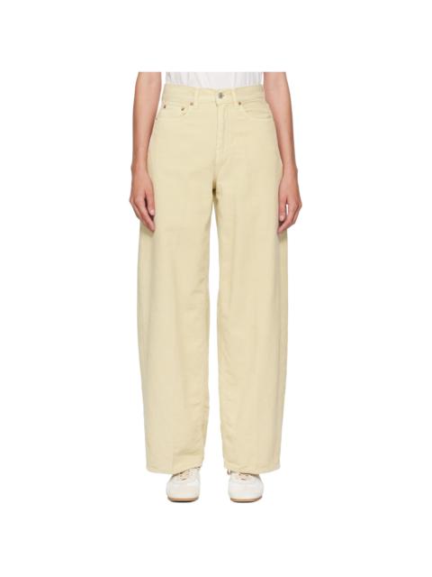 Beige Loose Roomy Trousers