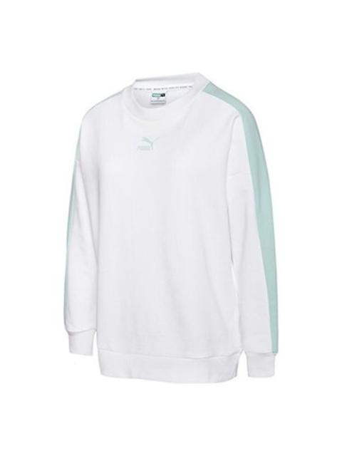 (WMNS) PUMA Classics Crewneck Sweatshirt White 595932-02