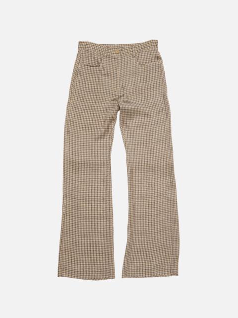 Check tailored trousers - Beige