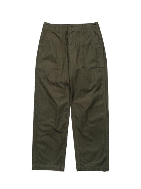 Fatigue Pant Olive Cotton Brushed Herringbone