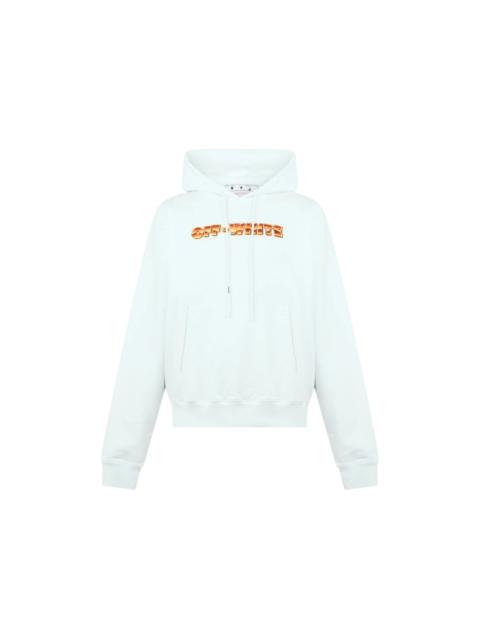 OFF-WHITE Orange Metal Arrow Logo Skate Hoodie White