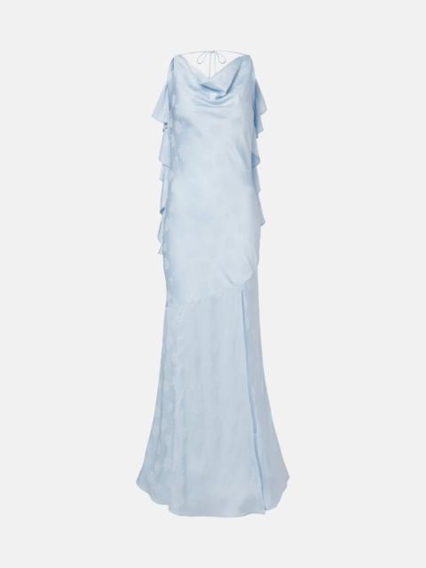 Darlya floral jacquard gown