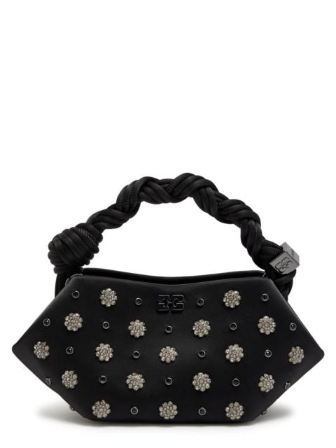 Ganni Bou Mini Crystal-embellished Satin top Handle bag