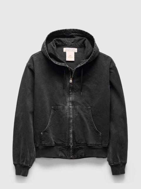 Hooded Duck Field Jacket in Black