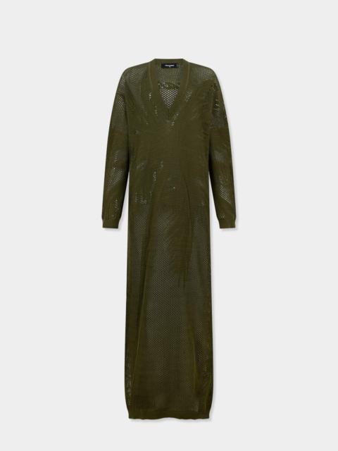 OPEN WORK KNIT DRESS