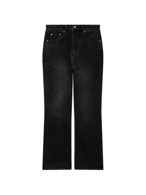 boot cut denim trousers