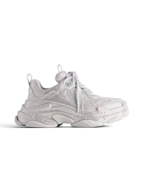 Women's Triple S Sneaker With Rhinestones  in Light Grey