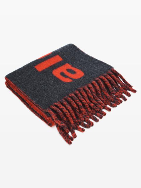 Jacquard Logo Scarf in Alpaca-Wool Blend