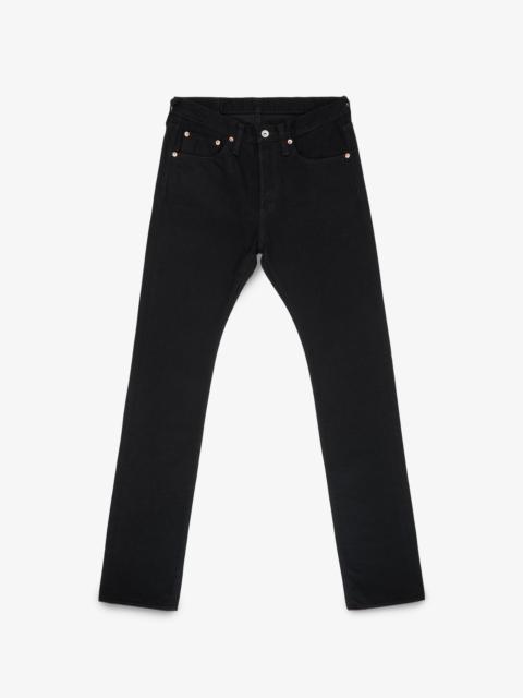 IH-555S-142BB 14OZ SELVEDGE DENIM SLIM CUT JEANS - BLACK/BLACK