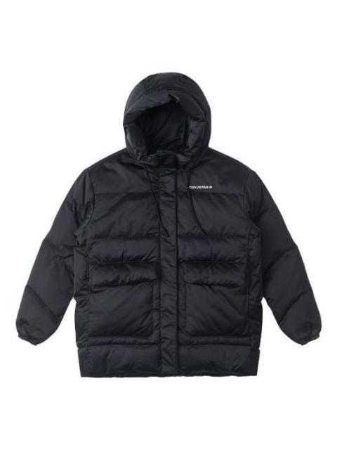 (WMNS) Converse Fashion Mid Down Jacket 'Black' 10025220-A02