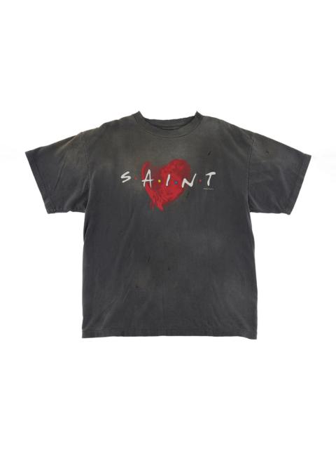 Saint Mxxxxxx Friends Heart T-Shirt Vintage Black