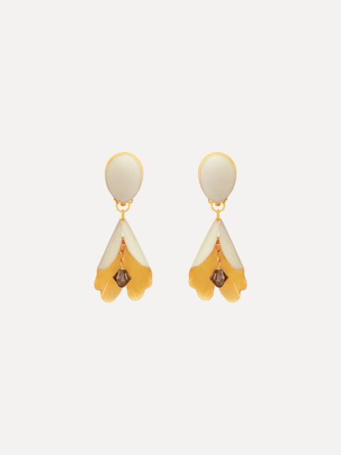 ENAMEL BELLFLOWER CLIP-ON EARRINGS