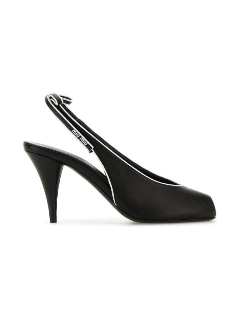 Black Nappa Leather Sandals