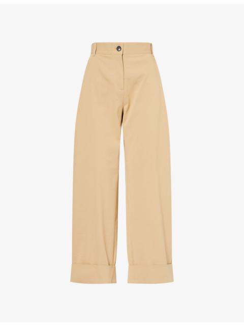 Clever Tapered-Leg Cotton-Blend Twill Chino Trousers