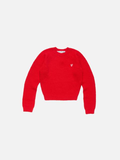 Cropped crewneck sweater - Bright Red