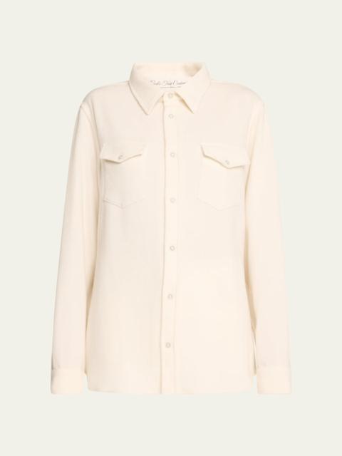 Cashmere Button-Front Shirt