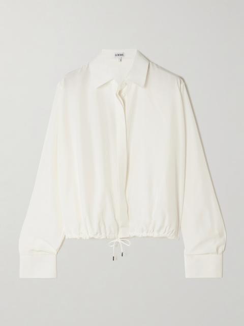 Balloon Silk-crepe Shirt