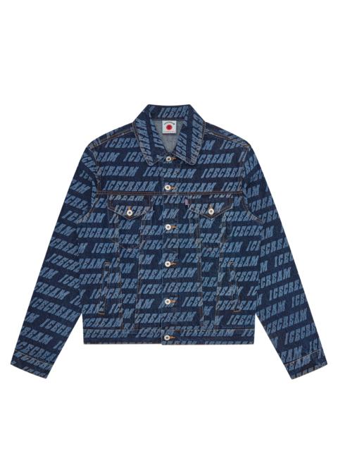 REPEAT LOGO DENIM TRUCKER JACKET