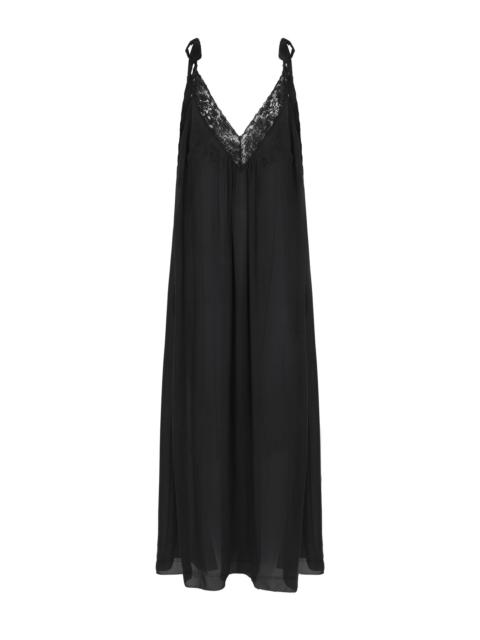 LONG SLIP DRESS IN SILK CHARMEUSE & LACE