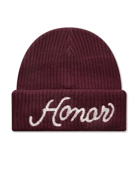 HONOR HEAVY KNIT BEANIE - BERRY