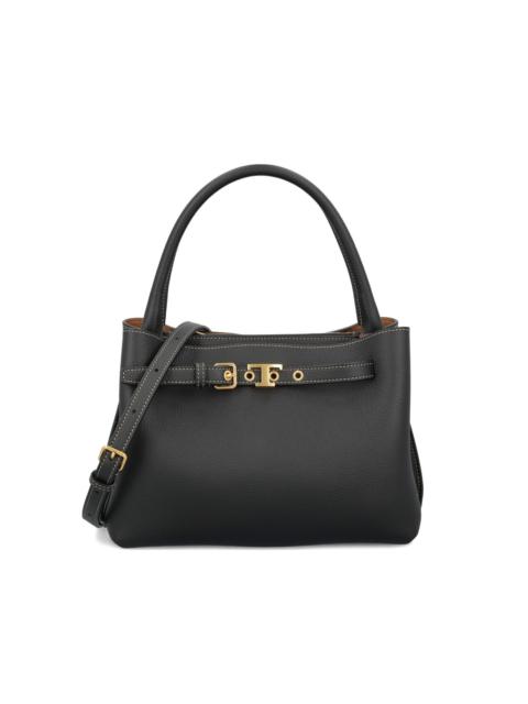 buckle top-handle tote bag