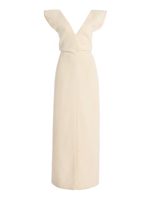 Mariam Scuba Maxi Dress ivory