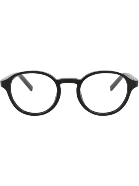Berluti Round-Frame Acetate Optical Frames Black Black Transparent (BL50001I-50-001)