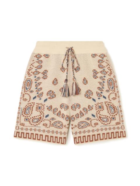 Cotton Piquet Bandana Bermuda