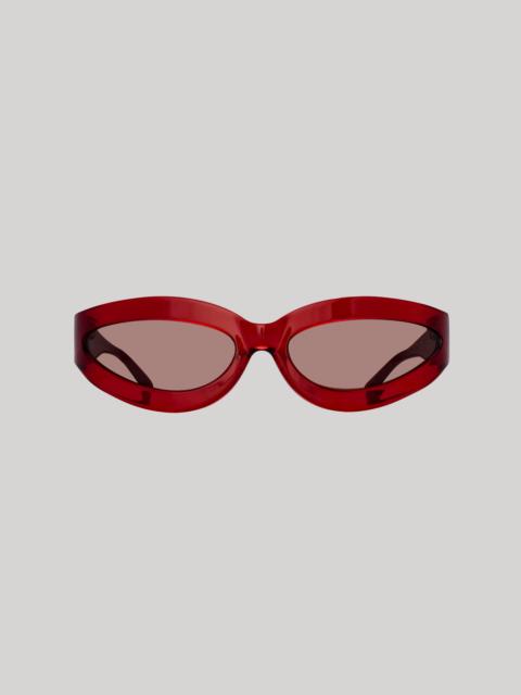 Agnes Wrap Sunglasses in Red