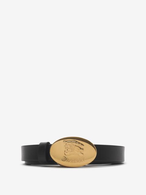 Thin Reversible Leather Oval Knight Stamp Belt​