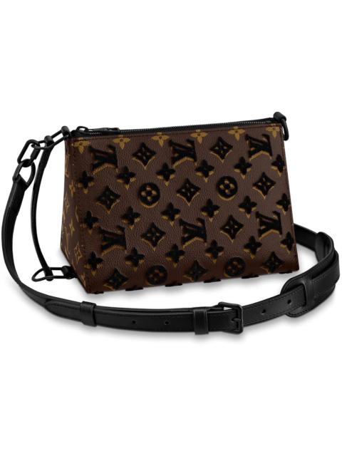 Louis Vuitton Triangle Messenger Monogram Tuffetage Black