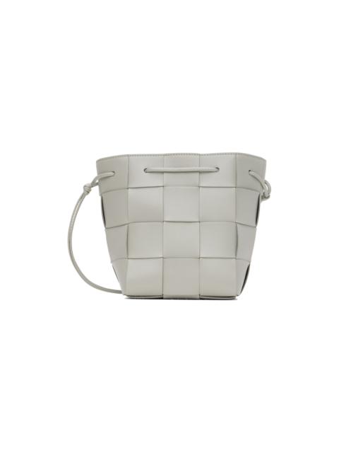 Gray Small Cassette Cross-Body Bucket Bag
