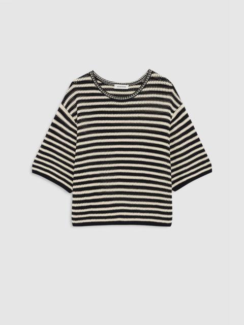 Theo Sweater - Black And Ivory Stripe