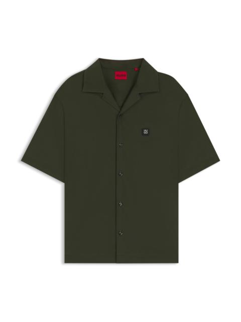 OVERSIZE-FIT SHIRT IN PAPER-TOUCH COTTON