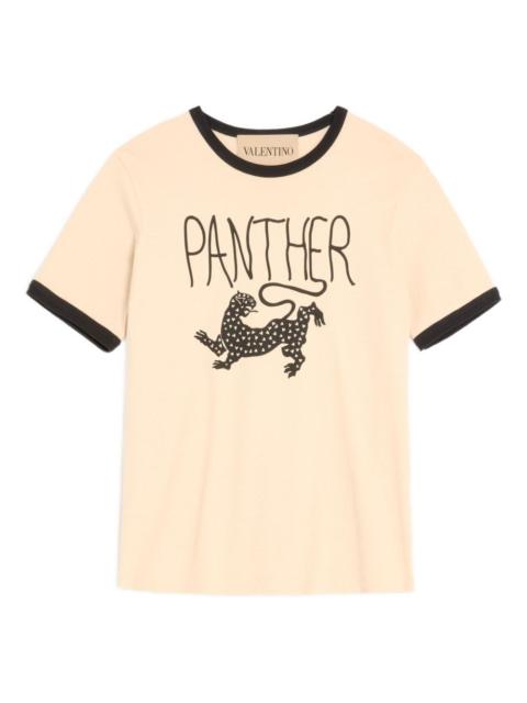 panther-print T-shirt
