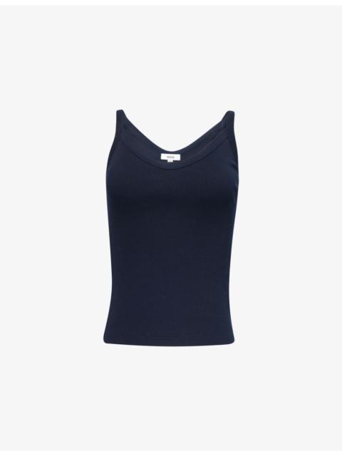 Jordan Scoop-Neck Ribbed Woven Tank-Top