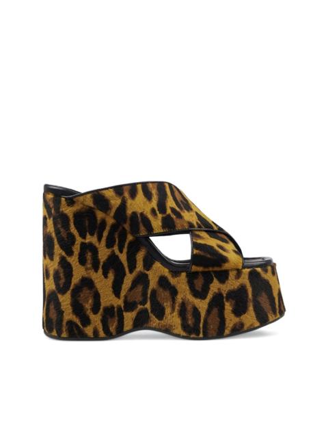 135mm Mara leopard-print platform sandals