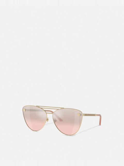 Tubular Greca Cat-Eye Sunglasses